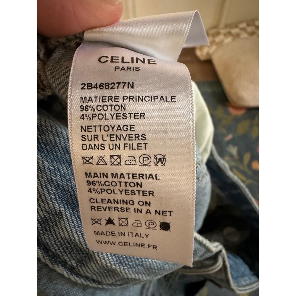 Authentic Celine Straight Leg Ripped Jeans Size Medium - Picture 6 of 6